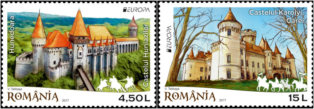 #5932-5933 Romania - 2017 Europa: Castles (MNH)