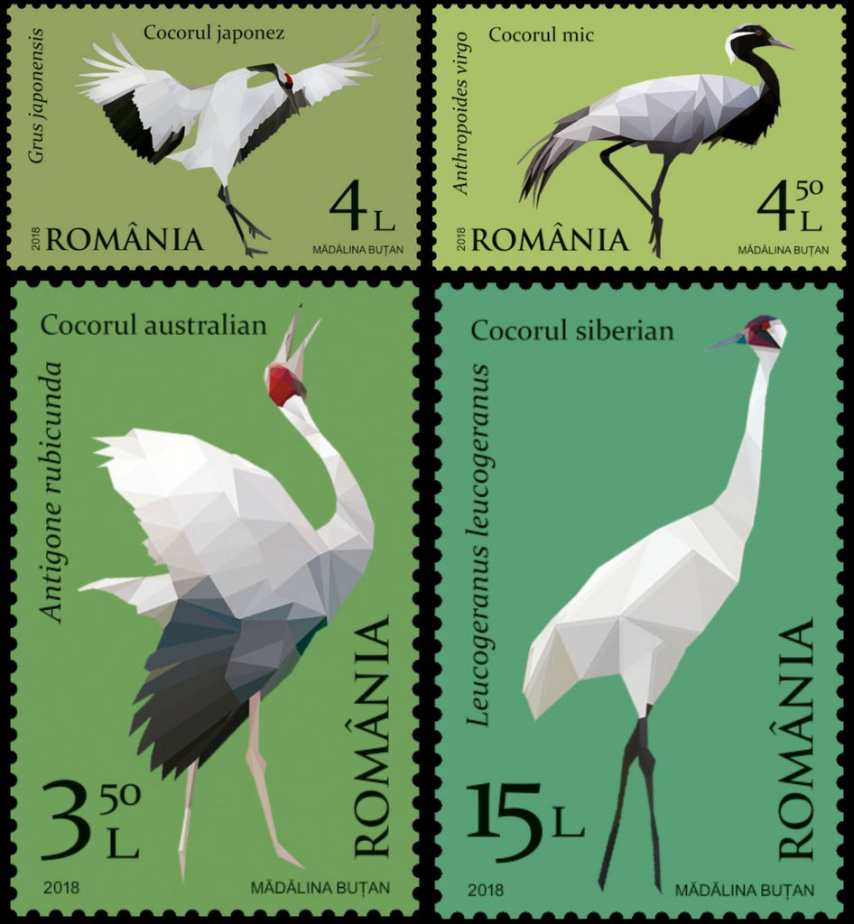 #6049-6052 Romania - Cranes, Set of 4 (MNH)