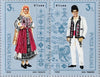 #3315a-3321a Romania - Folk Costumes, 4 Pairs (MNH)