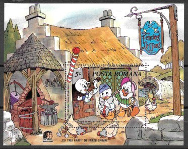 #3341 Romania - Disney Characters in Classic Fairy Tales S/S (MNH)