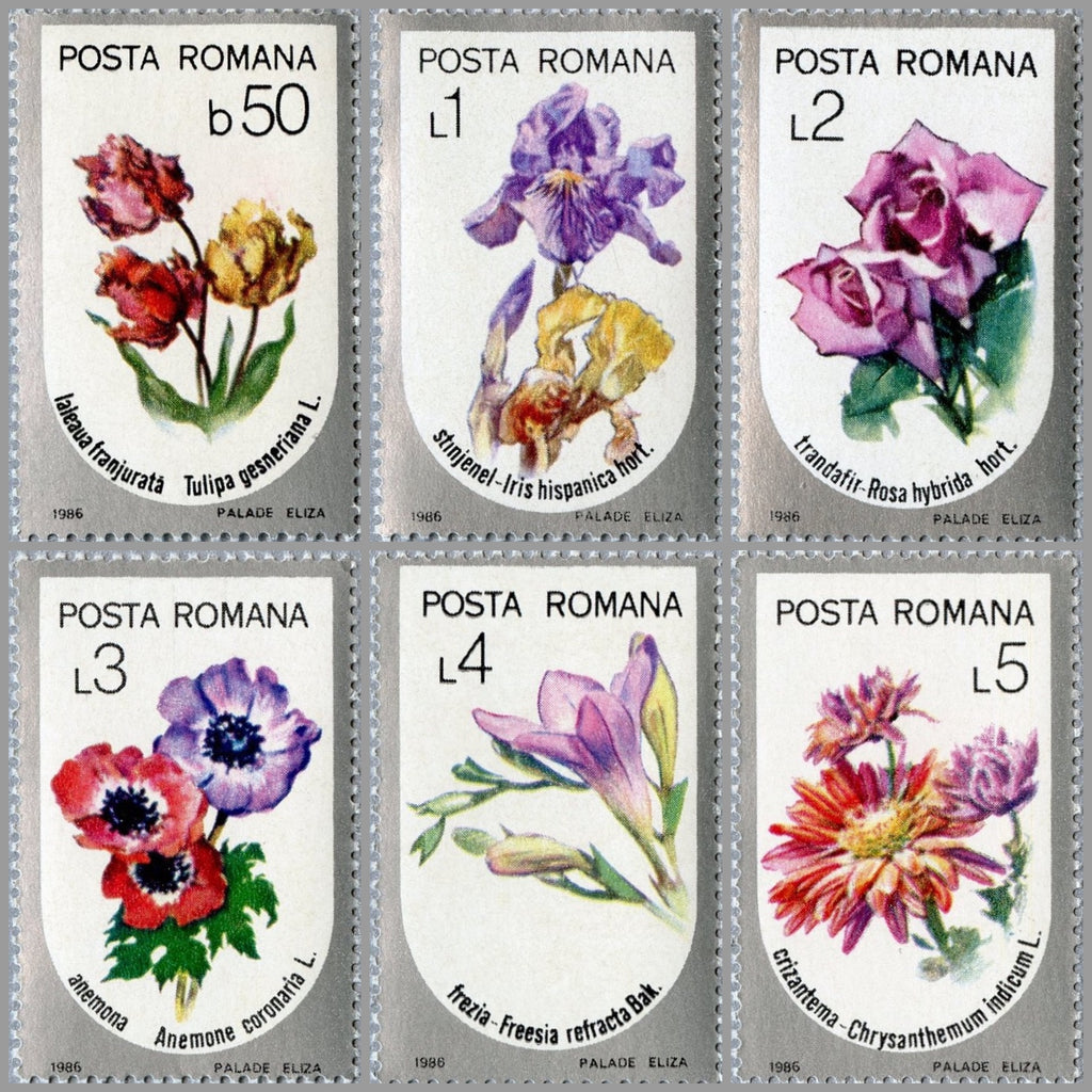 #3380-3385 Romania - Flowers, Set of 6 (MNH)