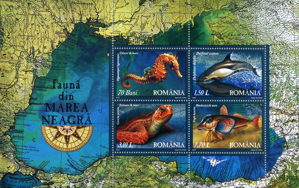#4919a Romania - Black Sea Fauna S/S (MNH)