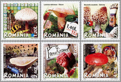 #5012-5017 Romania - Edible and Poisonous Mushrooms, Set of 6 (MNH)