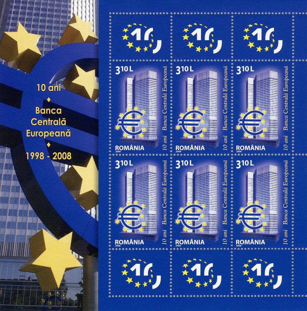 #5045a Romania - European Central Bank, 10th Anniv. M/S (MNH)