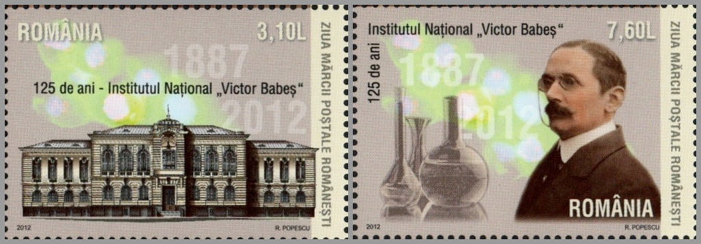 #5373-5374 Romania - Victor Babes National Institute, 125th Anniv., Set of 2 (MNH)