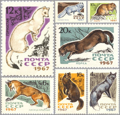 #3371-3377 Russia - Fur-bearing Animals (MNH)