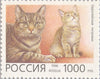 #6307-6311 Russia - Domestic Cats (MNH)