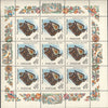 #6350a, 6353a Russia - 17th-20th Cent. Enamelwork, Sheets of 9 (MNH)