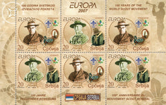 #386 Serbia - 2007 Europa: Scouting, Cent. M/S (MNH)