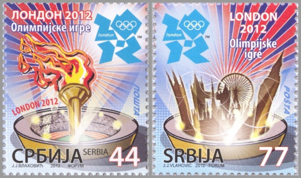 #599-600 Serbia - 2012 Summer Olympics, London (MNH)