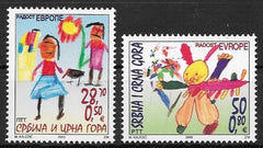 #209-210 Serbia - Joy of Europe: Children's Drawings (MNH)