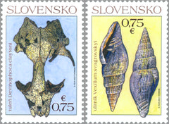 Slovakia - 2022 Nature Protection: Important Fossils, Set of 2  (MNH)