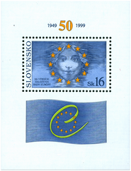 #330a Slovakia - Council of Europe, 50th Anniv. S/S (MNH)