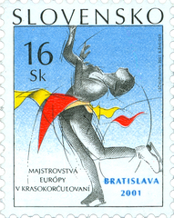 #372 Slovakia - 2001 European Figure Skating Championships (MNH)