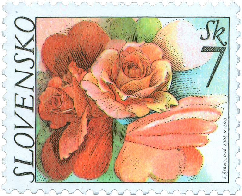 #422 Slovakia - Roses (MNH)