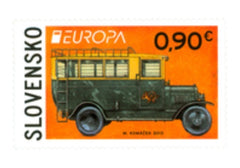 #662 Slovakia - 2013 Europa: The Postman Van, Booklet Single (MNH)