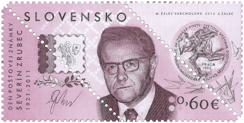 #705 Slovakia - Stamp Day: Severin Zrubec, Philatelist (MNH)