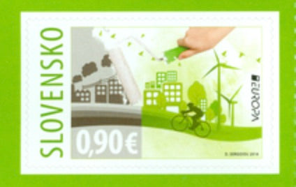 #741 Slovakia - 2016 Europa: Think Green, Booklet Stamp (MNH)
