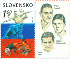 #770 Slovakia - Sports: A. Kvasnak, V. Nedomansky, J. Torma (MNH)