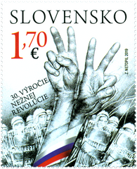 #835 Slovakia - Velvet Revolution, 30th Anniv. (MNH)