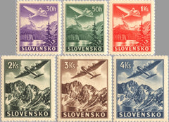 #C1-C6 Slovakia - Planes Over Tatra Mountains (MNH)