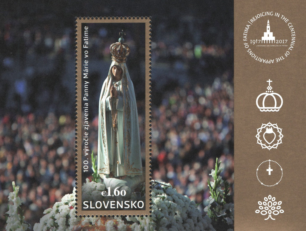 #759 Slovakia - 100th Anniv. of Our Lady of Fatima Apparitions S/S (MNH)