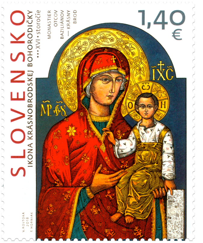 #802 Slovakia - Madonna and Child Icon, Krasny Brod (MNH)