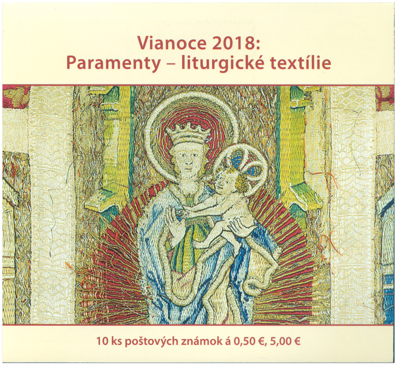 #806a Slovakia - 2018 Christmas: Paraments – Liturgical Textiles, Complete Booklet (MNH)