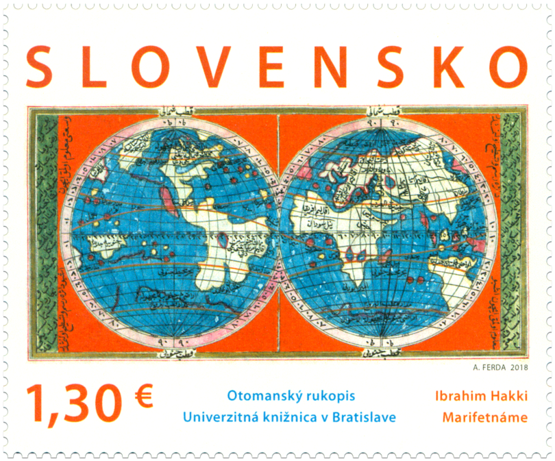 #807 Slovakia - Joint Issue with Turkey, Map From Science Book (MNH)