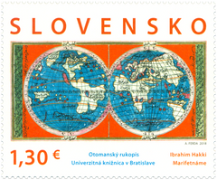 #807 Slovakia - Joint Issue with Turkey, Map From Science Book (MNH)