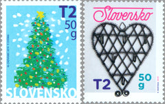 #832-833 Slovakia - 2019 Christmas, Set of 2 (MNH)