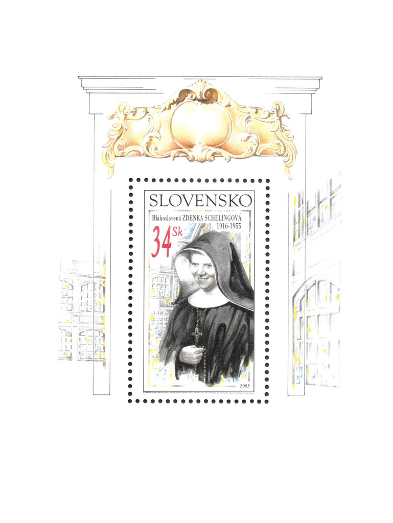 #475 Slovakia - Beatification of Sister Zdenka Schelingova S/S (MNH)