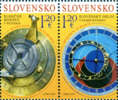 #813 Slovakia - 2019 Timekeeping Devices, Pair (MNH)