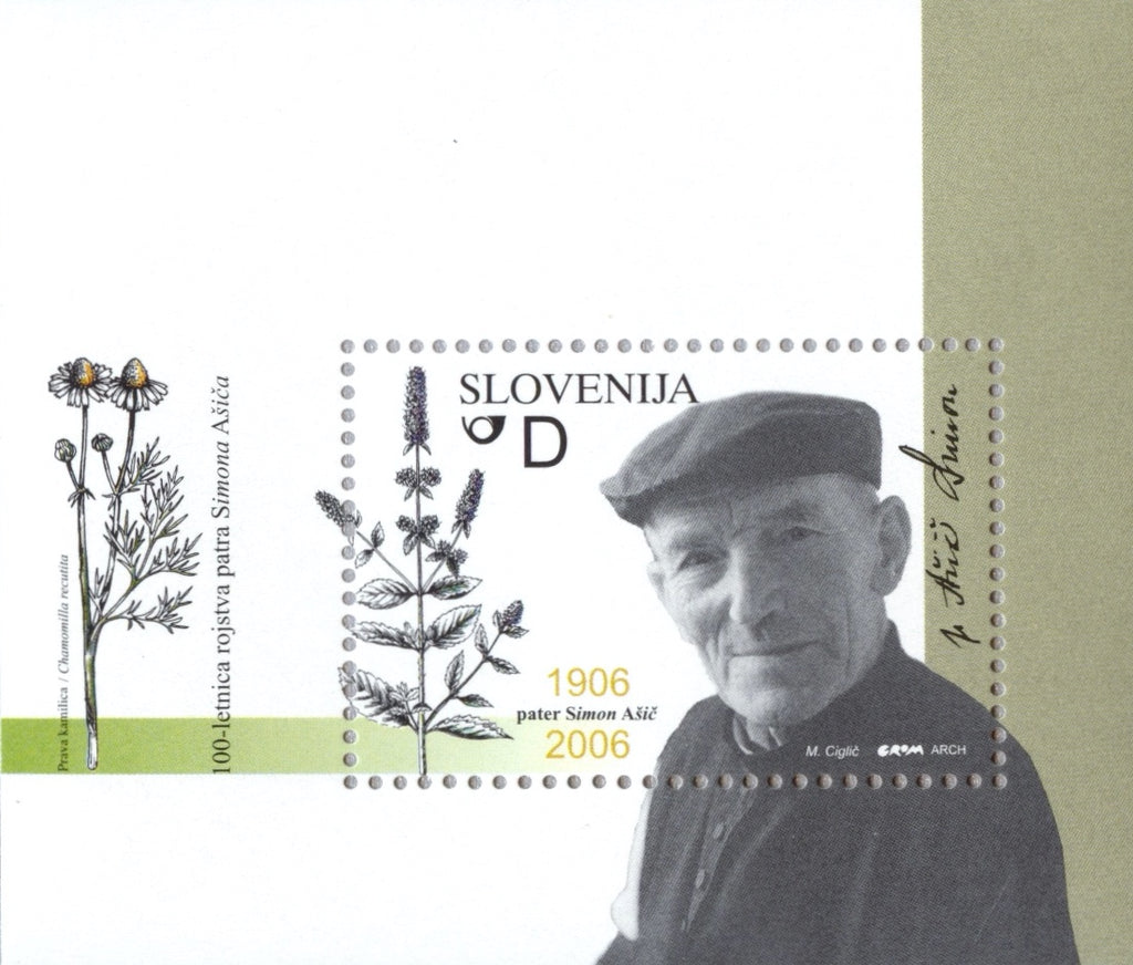 #681 Slovenia - Father Simon Asic, Herbalist S/S (MNH)