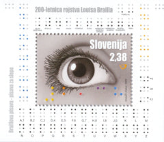 #777 Slovenia - Eye and Braille Letters S/S (MNH)