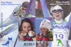 #852 Slovenia - Medalists at 2010 Winter Olympics, Vancouver S/S (MNH)
