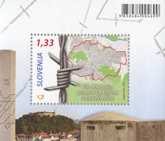 #933 Slovenia - Enclosure of Ljubljana Inside Wire Fence, 70th Anniv. S/S (MNH)