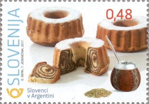 #1242 Slovenia - Slovenian Walnut Cakes and Argentinian Mate (MNH)