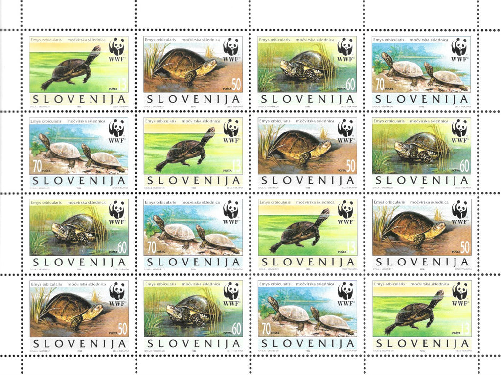#247 Slovenia - World Wildlife Fund, Turtles, Full Sheet (MNH)