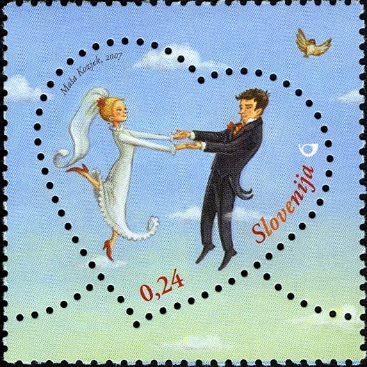 #705 Slovenia - 2007 Love, Bride and Groom (MNH)