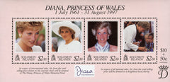 #867 Solomon Islands - Diana, Princess of Wales, Sheet of 4 (MNH)