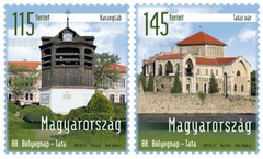 #4356-4357 Hungary - 88th Stamp Day, Buildings in Tata, Set of 2 (MNH)