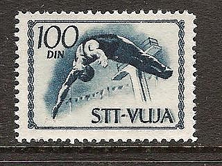 #47 Trieste (Zone B) - Diving, Single Stamp (MNH)