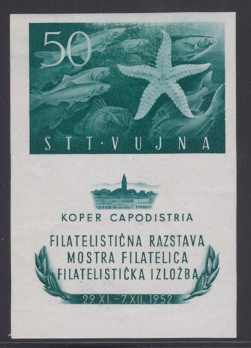#65a Trieste (Zone B) - Anchovies and Starfish, Imperf S/S (MNH)