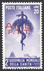 #49 Trieste (Zone A) - Italy, No. 522, Overprinted Type "f" in Carmine (MNH)