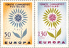 #1628-1629 Turkey - 1964 Europa: Flower, Common Design Type (MNH)