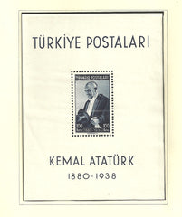 #841 Turkey - Death of Kemal Ataturk, 1st Anniv. S/S (MNH)