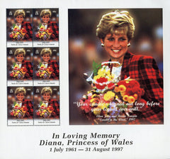 #1271 Turks & Caicos Islands - 1998 Diana, Princess of Wales, Sheet of 6 (MNH)