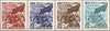 #369-372 Yugoslavia - Marching Workers and Congress Flag (MNH)