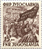 #369-372 Yugoslavia - Marching Workers and Congress Flag (MNH)